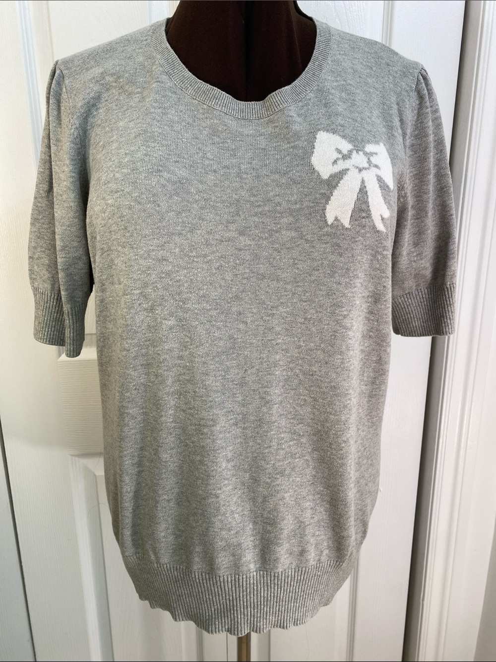 2 for $25 - Old Navy 100% Cotton Heather Gray Short Sleeve Sweater, XXL Plus